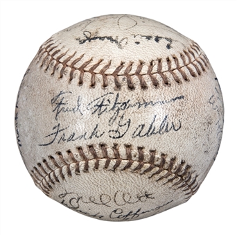 1936 New York Giants Team Signed Baseball With 23 Signatures Including Terry, Hubbell, and Ott (PSA/DNA)